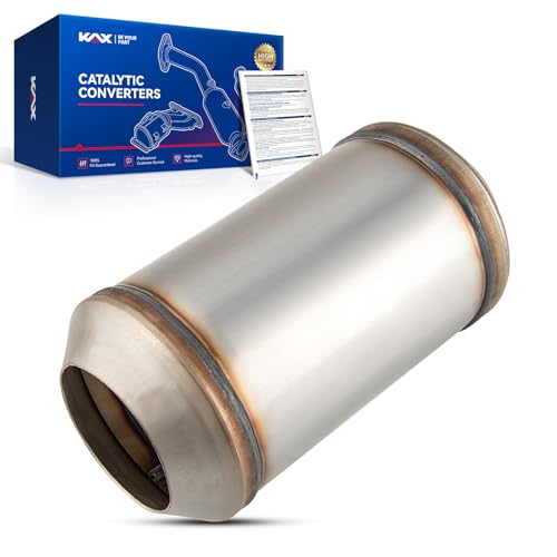 KAX Universal 4" Catalytic Converter Stainless Steel Universal for Diesel Truck Cat 81040 Automotive Replacement Catalytic Converters(EPA Compliant)