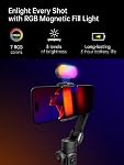 AOCHUAN Gimbal Stabilizer Smartphone Phone Video: Smartphone Gim Bal Phone Stabillizer Smartphon Gimball Video Recording estabilizador Magnetic Fill Light 3-Axis Gimble pliable Android, Smart XE trousse