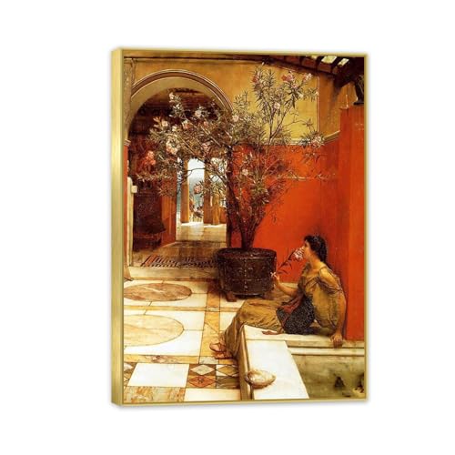 Tableaux sur Toile pour Grand Mur Vide | Cadre Doré Lumineux 100x70cm