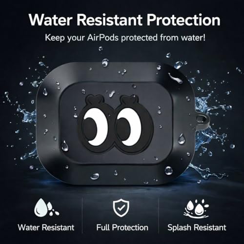 Image of Anvique Silicone Case Cover for Realme Buds Air 8, Dustproof and Shockproof Protection, Compatible with Realme Buds Air 8 (Black Eye)