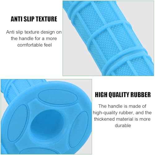 Image of BELOMI Motorcycle Hand Grips, 2PCS 7 /8 inch 22mm 24mm Non-Slip Soft Rubber Handlebars, Comfortable Motorbikes Handle Replacement Protection Accessories, Universal for Dirt Bike, Off Road, ATV(Sky Blue)