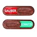 Produktbild QIYILE Spülmaschine Magnet Clean and Dirty Magnet Sign for Dishwasher Kitchen Geschirrspüler Magnet Clean Dirty Sign Indicator mit Schieber und Doppelseitigen Klebe