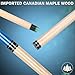 IIQ 2 in 1 Jump Break Stick 23~25oz 28oz Heavy Hitter Jump Break Pool Cue Stick 3 Pieces Canadian Maple Wood (Blue 25oz)