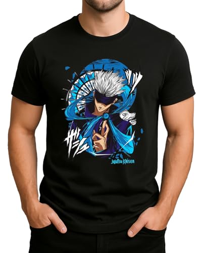 Jujutsu Kaisen – Elegante anime Japón – Dinámica Shonen para fans de la acción intensa, Style III – Camiseta para hombre, Negro , M