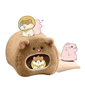 1 stuks hamsters katoenen Bed leuke Bear vorm warm zachte hamster huis voor kleine huisdieren Supplies(koffie) kleine huisdieren huizen