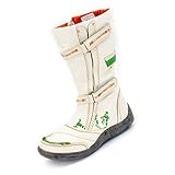  TMA Damen Winter-Stiefel, Creme-Weiß/Grün - 14411.2-38