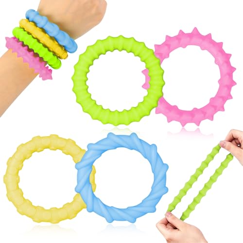 Diyxisk Juguetes Sensoriales Autismo, 4 Piezas Silicona Fidget Toy, Elasticidad Sensoriales Juguete, Juguete Antiestrés, Juguetes para Niños Autistas y Adultos con Necesidades Especiales