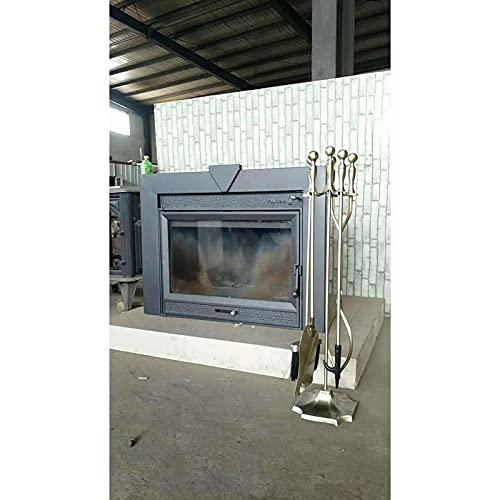 Herramientas para Chimeneas Juego de herramientas de chimenea Conjunto de herramientas de fuego de fuego de hierro forjado de 5 piezas con póquer punzón pinceladas de pincel de pincel de fuego interio