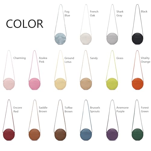 Image of Circle Crossbody Bag for Women NYLON Circle Purse with Zipper Adjustable Knot Shoulder Straps