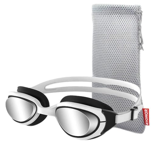 ZIONOR G7 Gafas de Natación Correctoras con Miopía Óptica y Visión Nocturna, Sin Fugas, Protección UV 100% para Hombres y Mujeres Adultos (Dioptría de 2,0 a 7,0)
