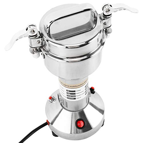 Homend High Speed 150g Electric Grain Mill Grinder Powder Machine Spice Herb Grinder 850W 70-300 Mesh 28000RPM Stainless Steel Commercial Grade for Kitchen Herb Spice Pepper Coffee (150g)
