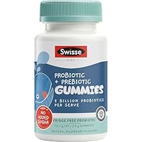 Swisse Kids Probiotic & Prebiotic Gummies - 2 Billion Probiotics Per Serve to Support Kids' Gut Health - 45 Pack