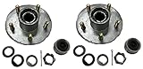 2-Pack Trailer Wheel Hub Pre-Greased Complete Galvanized 5 Lug (4.5) 84 3500lb