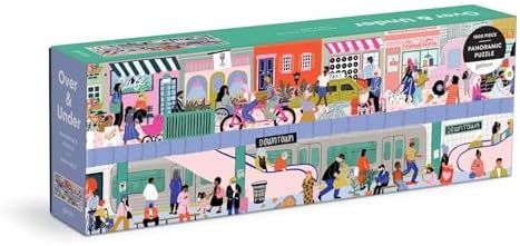 Galison Over & Under 1000 Piece Panoramic Puzzle - Colorful and Bright Jigsaw Puzzle, Thick and Sturdy Pieces, Family Activity image 3