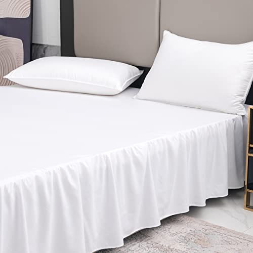 Image of Bed Skirt Queen Size 16 Inch Drop Ruffled Bed Skirt with Split Corners