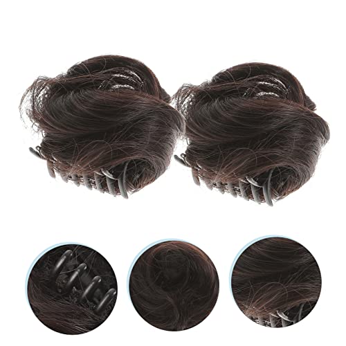 Chignon Synthétique avec Oreilles de Chat en Fixation Pince Légère et Durable