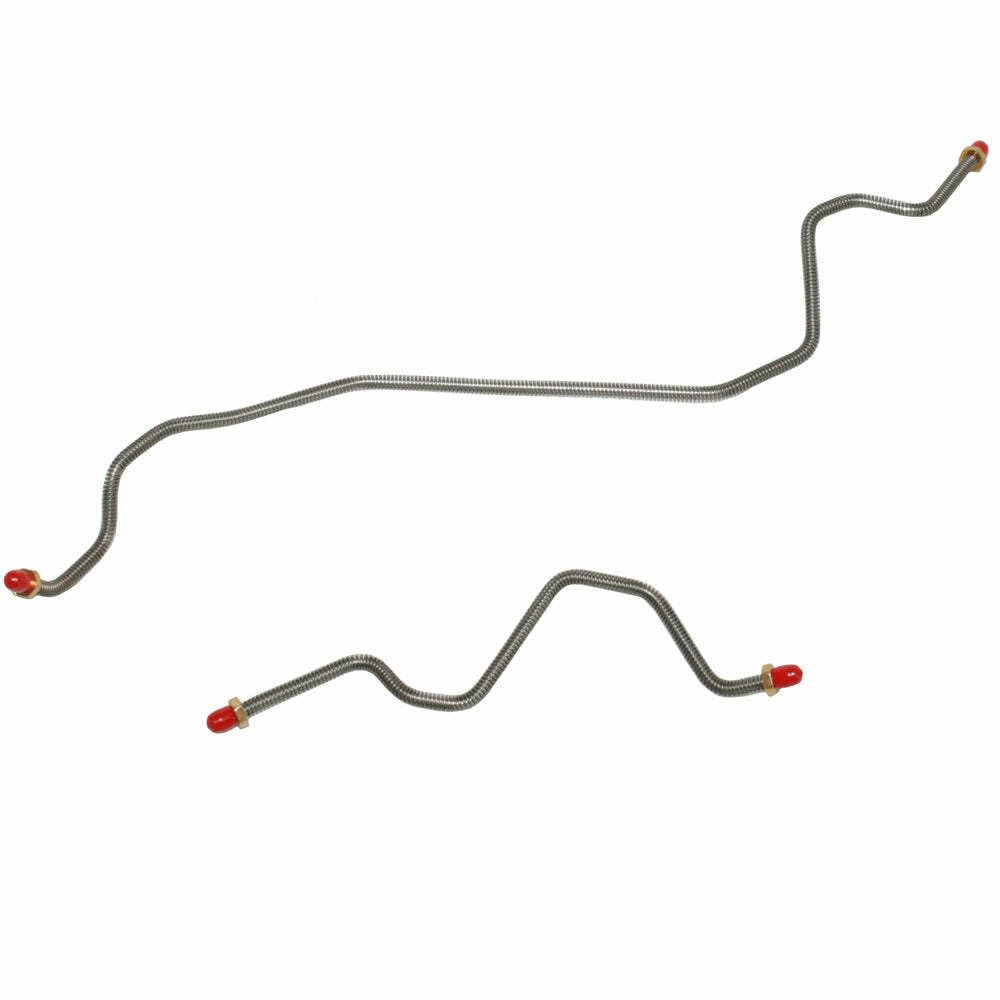 Rear Axle Brake Lines for 1998-2004 Chevrolet S-10 w/Rear Disc; Steel - TRA9802OM-MDMB