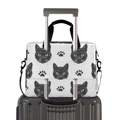 Funda maletín portátil para laptop con diseño gatos negros 13-15.6" miniatura 3