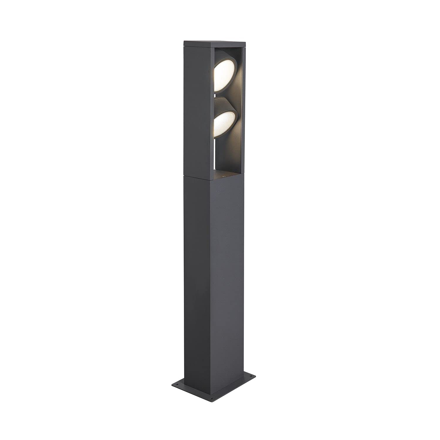 SLV luminaria de pie ESKINA FRAME 75 FL/Iluminación de exterior led para caminos, paredes, entradas, lámpara de jardín de exterior / IP65 3000/4000 K 27 W 2200/3500 lm antracita 95 grados