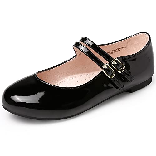 Mixin Girls Dress Shoes Mary Jane Shoes For Girl Ballet Flats Back To School Princess Wedding Shoes Black Size 3 #TOP30
