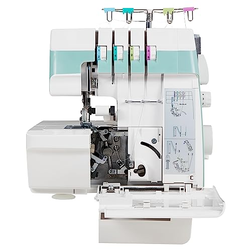 Overlock-Nähmaschine von MEDION mit Zubehör und LED Licht