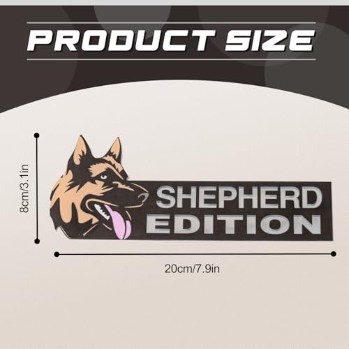 Image of Rislobx Acrylic Dog Car Emblem, Laser Cut, Black, Universal Fit, Car, Truck, Shepherd Edition