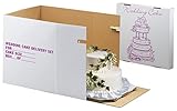 DecoPac Wedding 15' x 15' x 16' Delivery System Cake Carrier, White