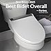 Bio Bidet BB2000 Bliss Electric Bidet Toilet Seat, Warm Water with Air Dryer, Heated Seat with Sensor and Slow Close Lid, Night Light, Remote Control, Elongated, White