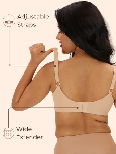 Image of Women Underwired Minimizer Bra with Adjustable Straps | Seamless and Invisible | Non-Padded Full Coverage and Breathable Bra | Light Minimising Effect