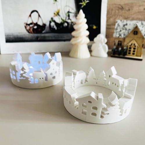 Moules en silicone pour bougies chauffe-plat forme maison