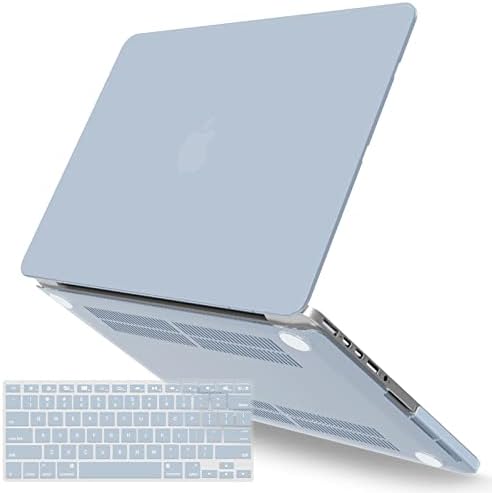 IBENZER Compatible with MacBook Pro 13 Inch Case 2015 2014 2013 end 2012 A1502 A1425, Hard Shell Case with Keyboard Cover for Old Version Mac Pro Retina 13, Sierra Blue, R13SIBL+1
