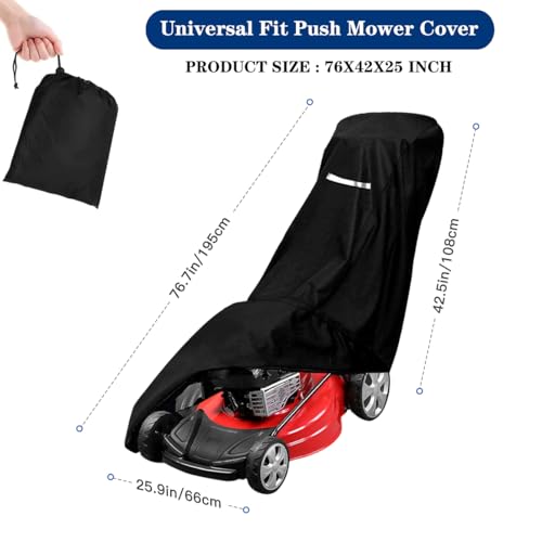 image for Viadom Outdoors Lawn Mower Cover - Heavy Duty 420D Polyester Oxford Wa