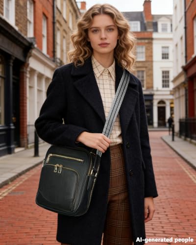 Image of Large Womens Crossbody Purse, Built-in Wallet Shoulder Bag