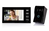 Portero automático con vídeo inalámbrico - Toma fotográfico - Intercomunicador Video Color pantalla 18 cm - Alcance 100 m teclas táctiles