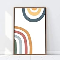 Framed Canvas Wall Art Nordic Rainbow Canvas Prints Home Artwork Decoration for Living Room,Bedroom - 16x24 inches