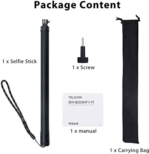Telesin Ultra Long Selfie Stick - 106 Inch Lightweight Extendable Handheld Monopod For Gopro/Osmo Action/Insta 360 (106" Upgraded Selfie Stick) #TOP5