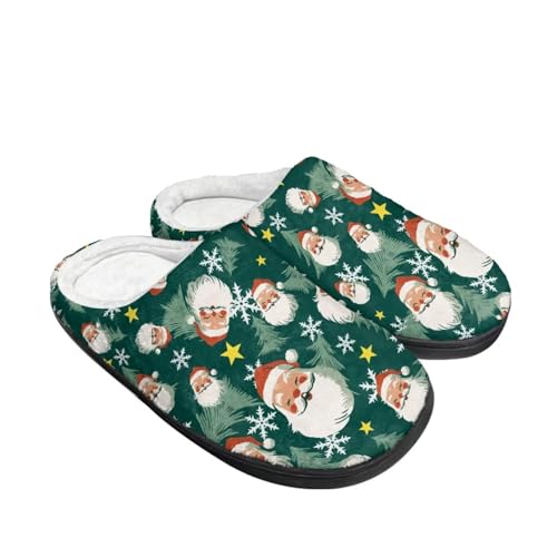 Pantoufle d'hiver en peluche homme Père Noël, le cadeau idéal pour des pieds au chaud