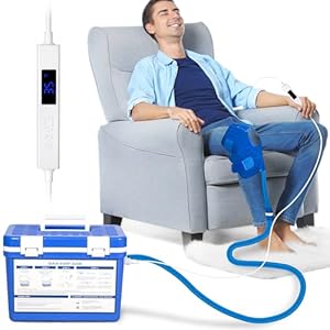 Cold therapy machine ice machine system for knee after surgery cryotherapy machine with digital timer and ajustable flow speed knee replacement recovery equipment for pain relief  urban country home decor