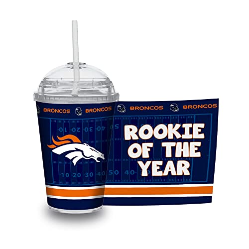 Image of Rico Industries NFL Football Rookie of The Year 12oz Acrylic Tumbler, Youth Tumbler with Swirly Straw