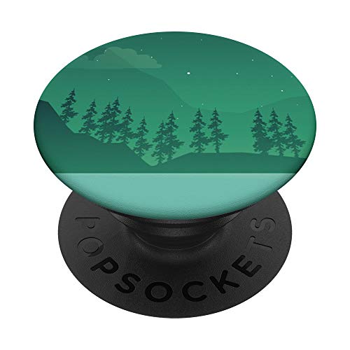 Mountain Pop - Soporte de pared, diseño de árbol de trabajo, color verde PopSockets PopGrip Intercambiable