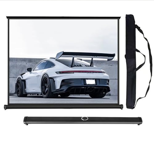 SMCMGECEUZ Pantalla De Proyección De Mesa 20 30 40 50 Pulgadas Pantalla De Proyector Manual 4:3 16:9 Pantalla De Proyección Portátil para Interior Y Exterior(30inch (16:9))