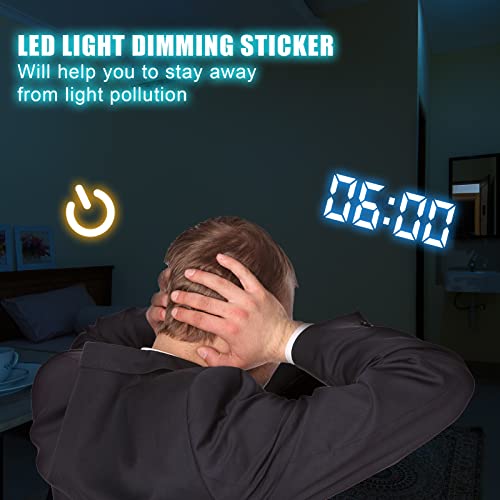 2 Stück Lichtblockierende Aufkleber, Lichtdämpfende LED-Filter für Router, Uhren und Elektrogeräte, LED-Abdeckungen Blackout (Weiß)