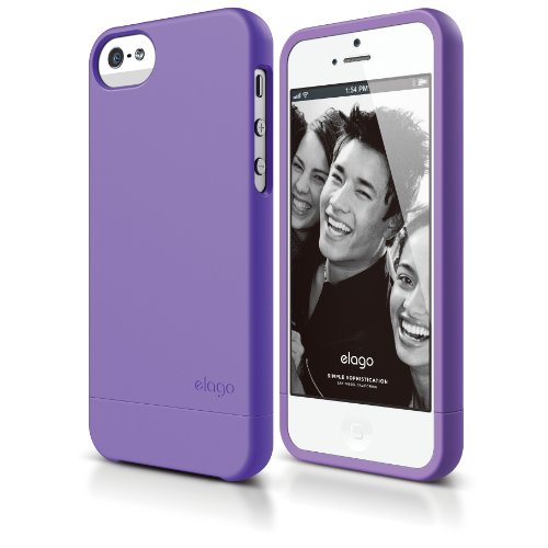 iPhone SE case, elago [Glide][Soft Feel Purple] - [Mix and Match][Premium Armor][True Fit] - for iPhone SE/5/5S