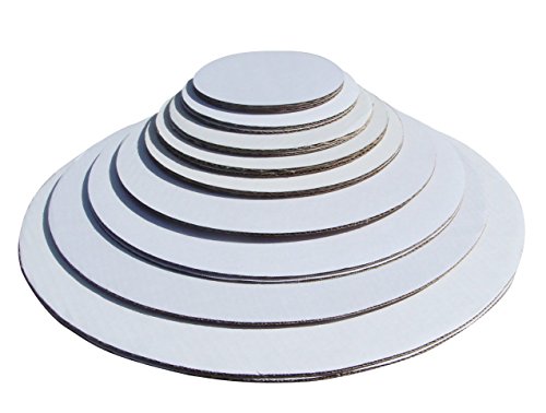 Pizety COMINHKG097447 7 Inch Cake Board Circle Sturdy White Corrugated Cardboard 100% Food Safe 7 Inch White Cake Circles 7 Inch Round Cake Boards thumb #2