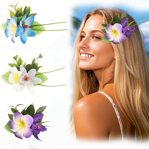 Set 3 Pinzas de Flores Hawaianas para Mujer miniatura 1