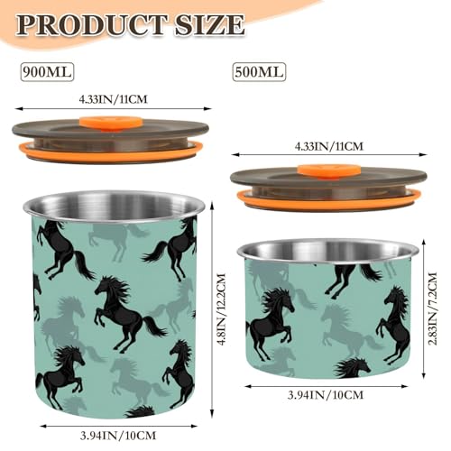 Envase Hermético de Acero Inoxidable DOMIKING 900 ml miniatura 2