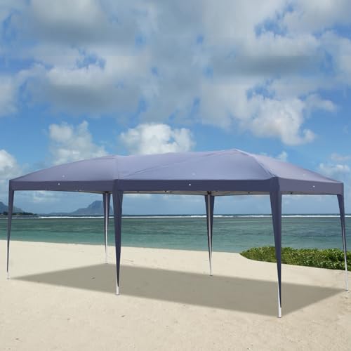 Carpa plegable impermeable azul 3x6 m para camping miniatura 6