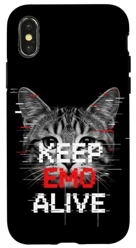 Keep Emo Alive �O���b�`�L���b�g�A�[�g Tech Goths�p �X�}�z�P�[�X iPhone X/XS �p