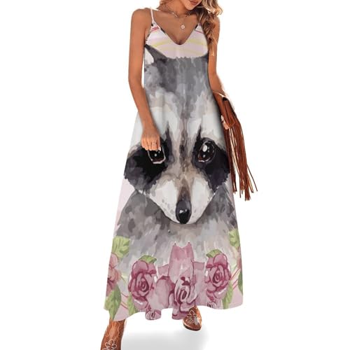 Robe longue d'été sans manches pour dissimuler les rondeurs avec style
