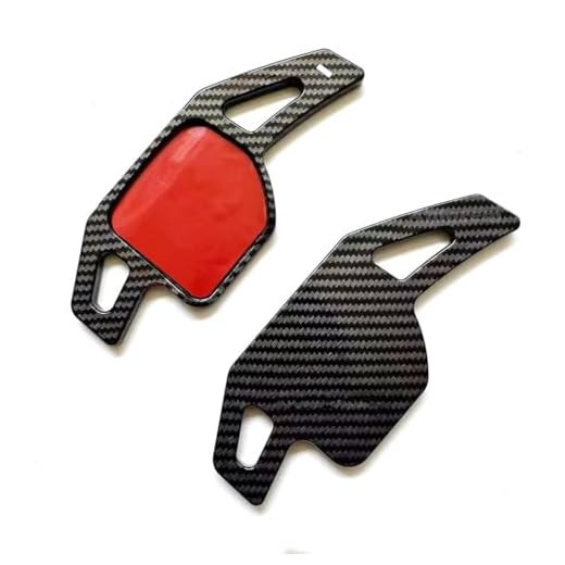 para Seat para Leon para Cupra 4F 5F MK3 MK4 para Ibiza 6F Arona Ateca Leon ST Alhambra Volante Impreso Fibra Carbono ABS Paddle Shift(Black Carbon Look)